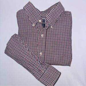 Club Room size 16 1/2 Men regular fit Check Long Sleeve Button Down Dress Shirt
